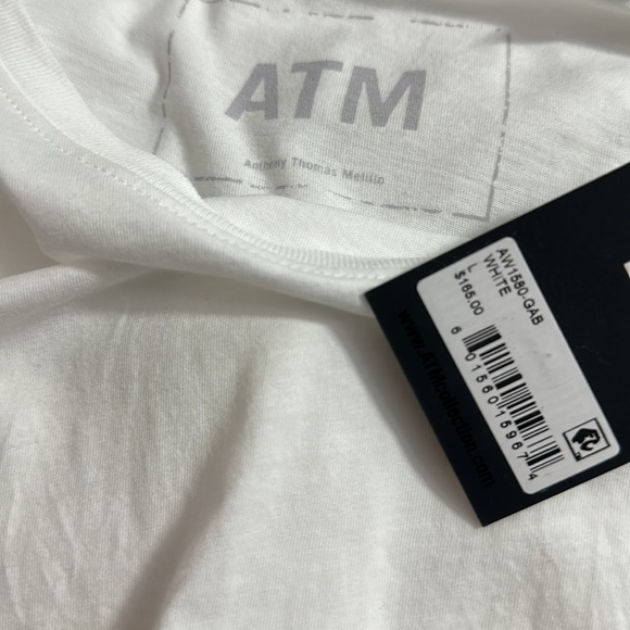 ATM NWT cropped White Long Sleeve Shirt Size Large Anthony Thomas Melillo - Picture 6 of 6